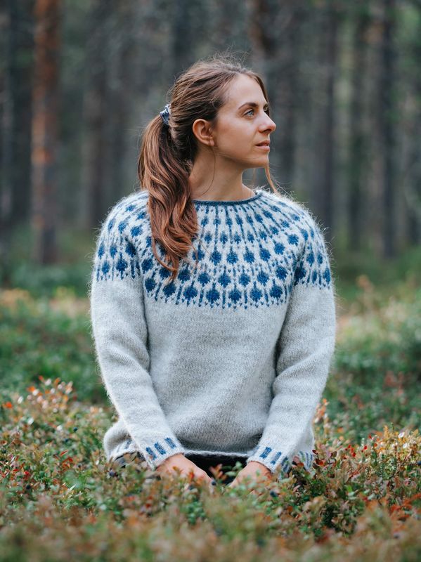 Blåbær Genser -  garnpakke