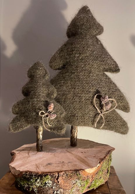Hovedbilde Tovede juletrær - garnpakke