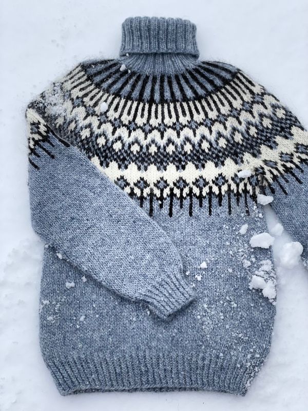 FØYKA light denim heather - garnpakke