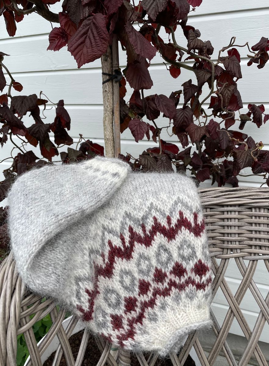 Riddari light ash heather - brick garnpakke