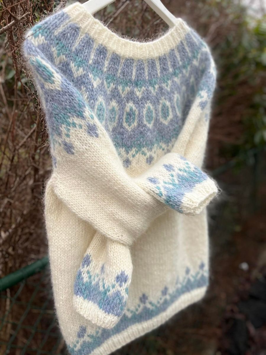 DALUR white - blue garnpakke