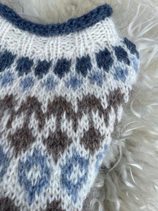 Riddari stone blue heather - garnpakke