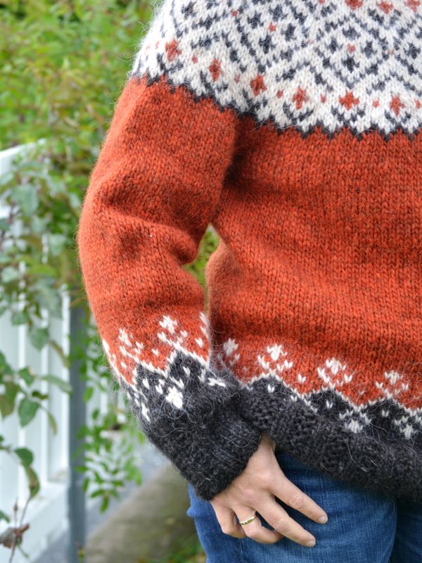 UTEGENSEREN  Brent orange -  garnpakke dame