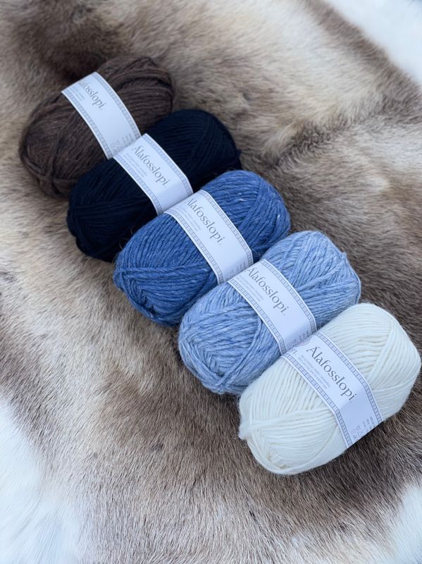 ALASUQ POLAR chocolate heather - denim garnpakke