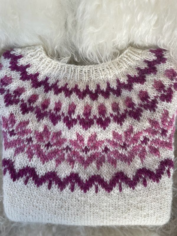 Afmæli white- pink - garnpakke